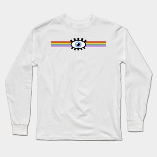 eye rainbow stripe Long Sleeve T-Shirt